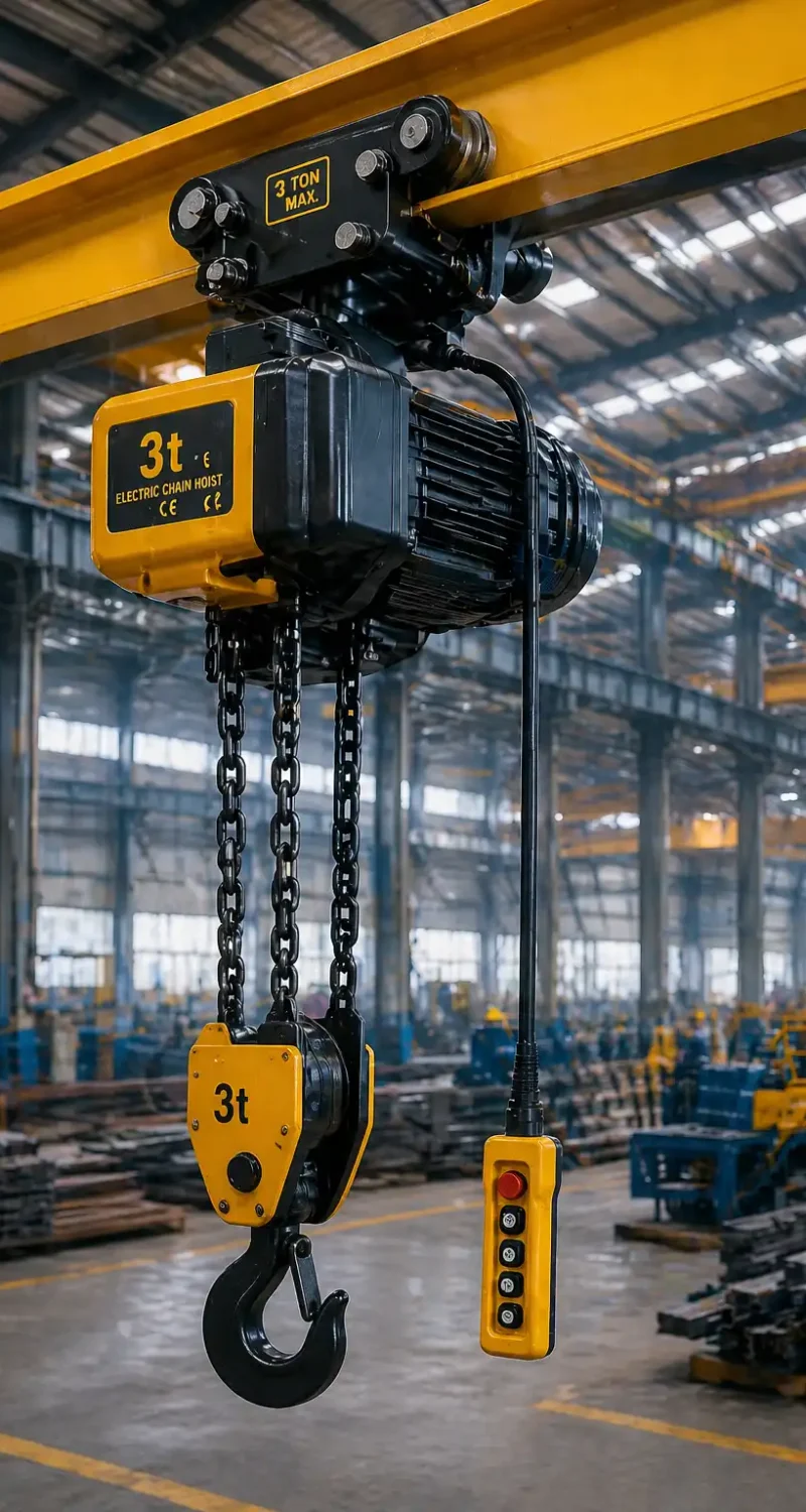 Industrial Overhead Crane & Electric Hoist in Factory