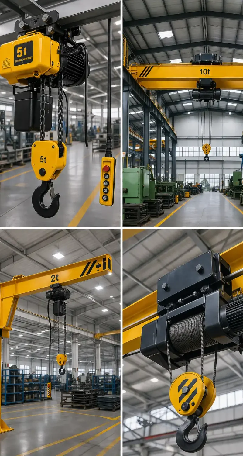 Industrial Overhead Crane & Electric Hoist in Factory